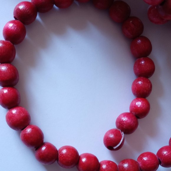 30 Feet Long Strung Wooden Beeds DIY Craft - Picture 3 of 3